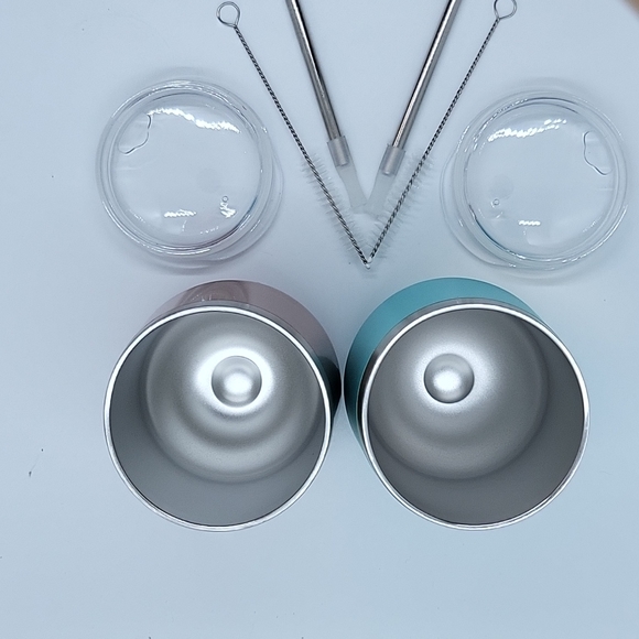 12 oz Stainless Steel Insulated Wine Tumblers- Set of 2 - Picture 4 of 7